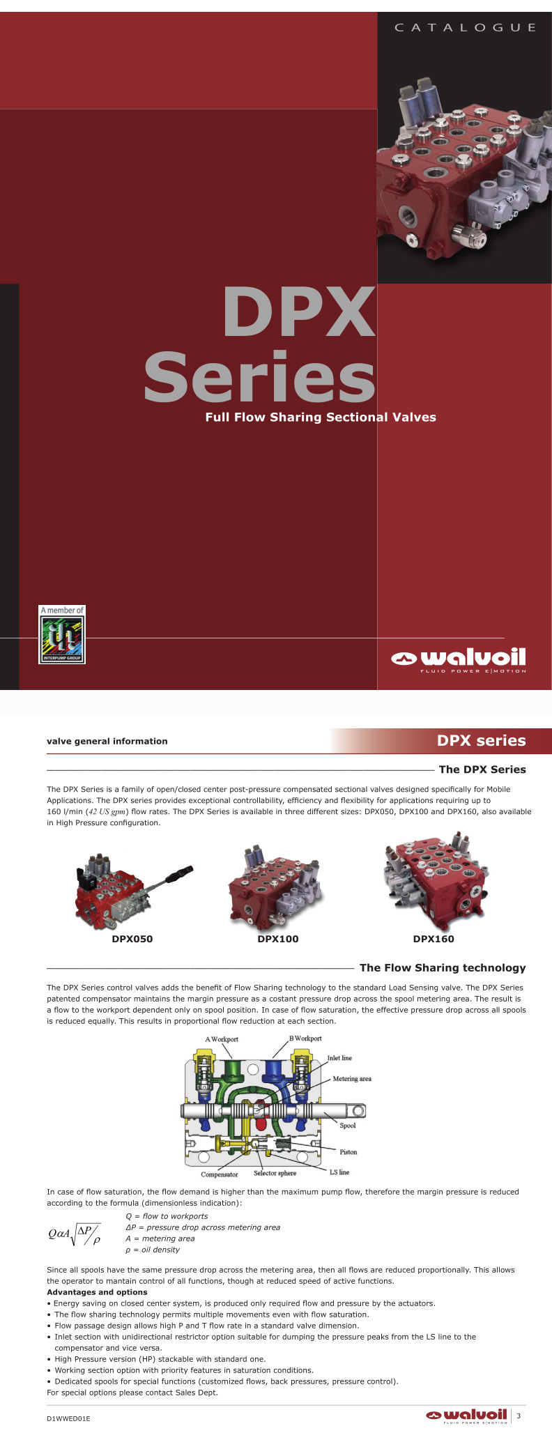 Walvoil液压阀-D1WWED01E-Serie DPX(图1)