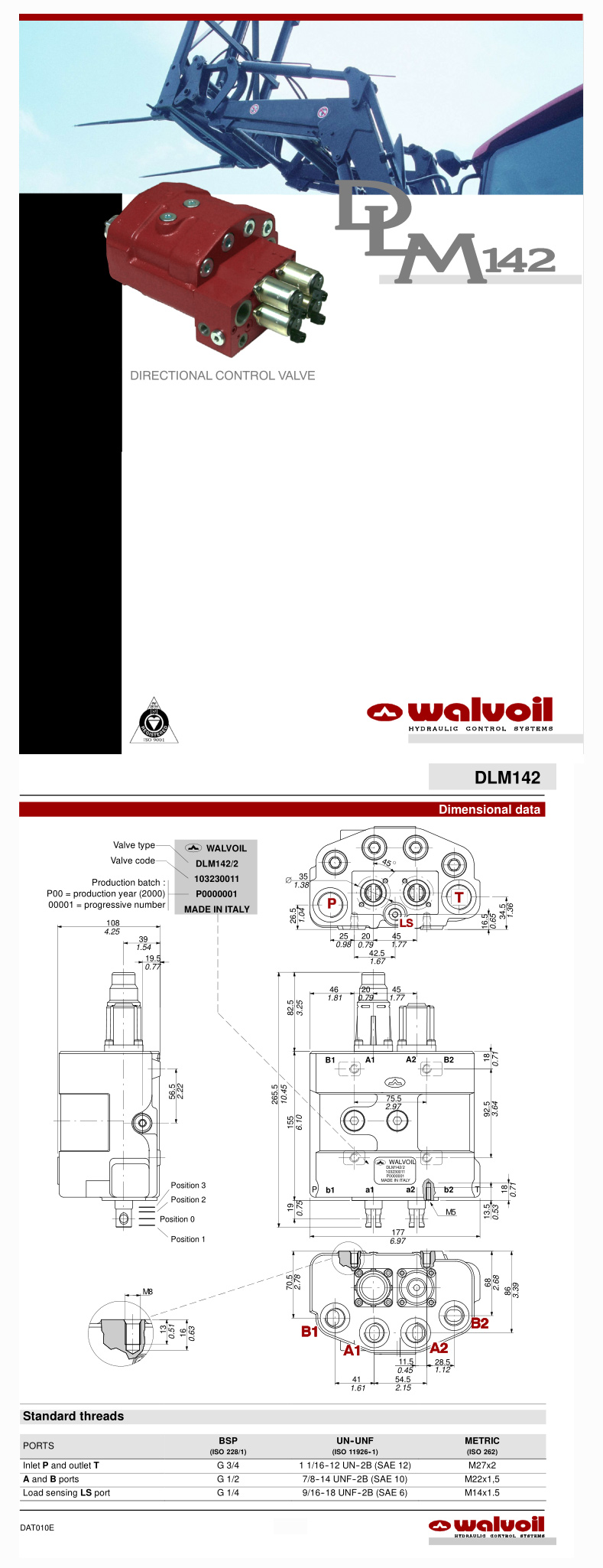 Walvoil液压阀-DLM142_DAT010E(图1)